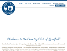 Tablet Screenshot of countrycluboflandfall.com